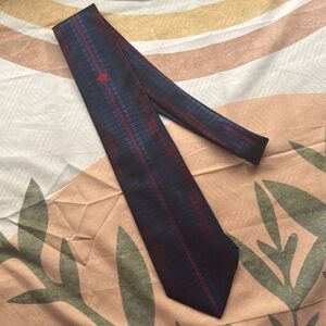 Versace Red and Blue Plaid Tie